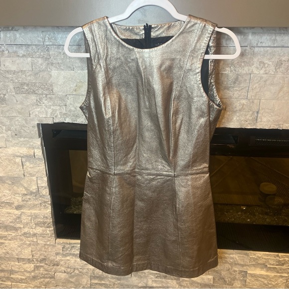 Zara Gold Sheath Mini Dress Sleeveless for Cocktail size Medium - Picture 1 of 13
